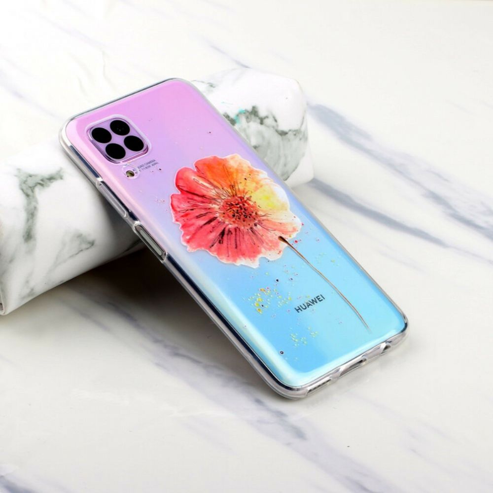 Hoesje voor Huawei P40 Lite Naadloos Aquarel Bloemenpatroon