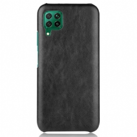 Hoesje voor Huawei P40 Lite Prestaties Litchi Leder Effect