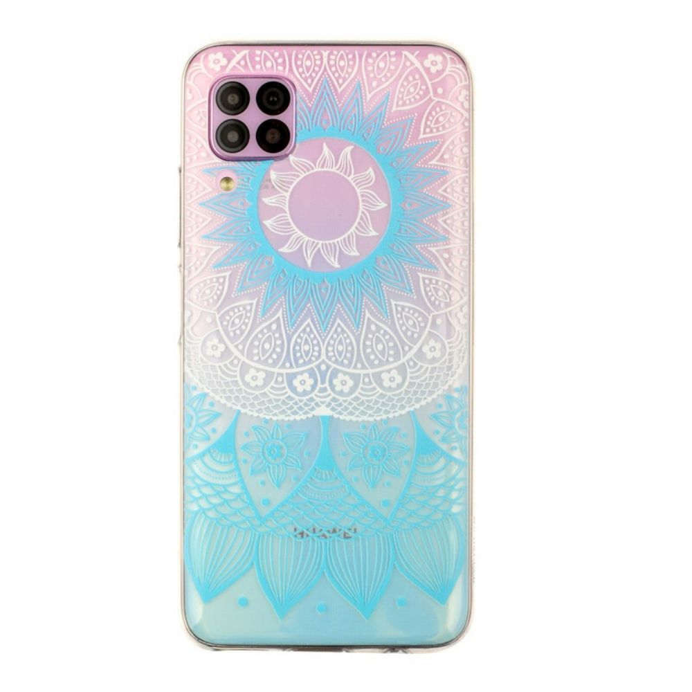 Hoesje voor Huawei P40 Lite Transparante Gekleurde Mandala