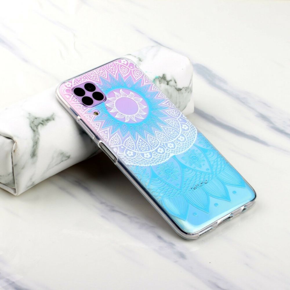 Hoesje voor Huawei P40 Lite Transparante Gekleurde Mandala