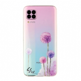 Hoesje voor Huawei P40 Lite Transparante Kleurrijke Paardebloemen