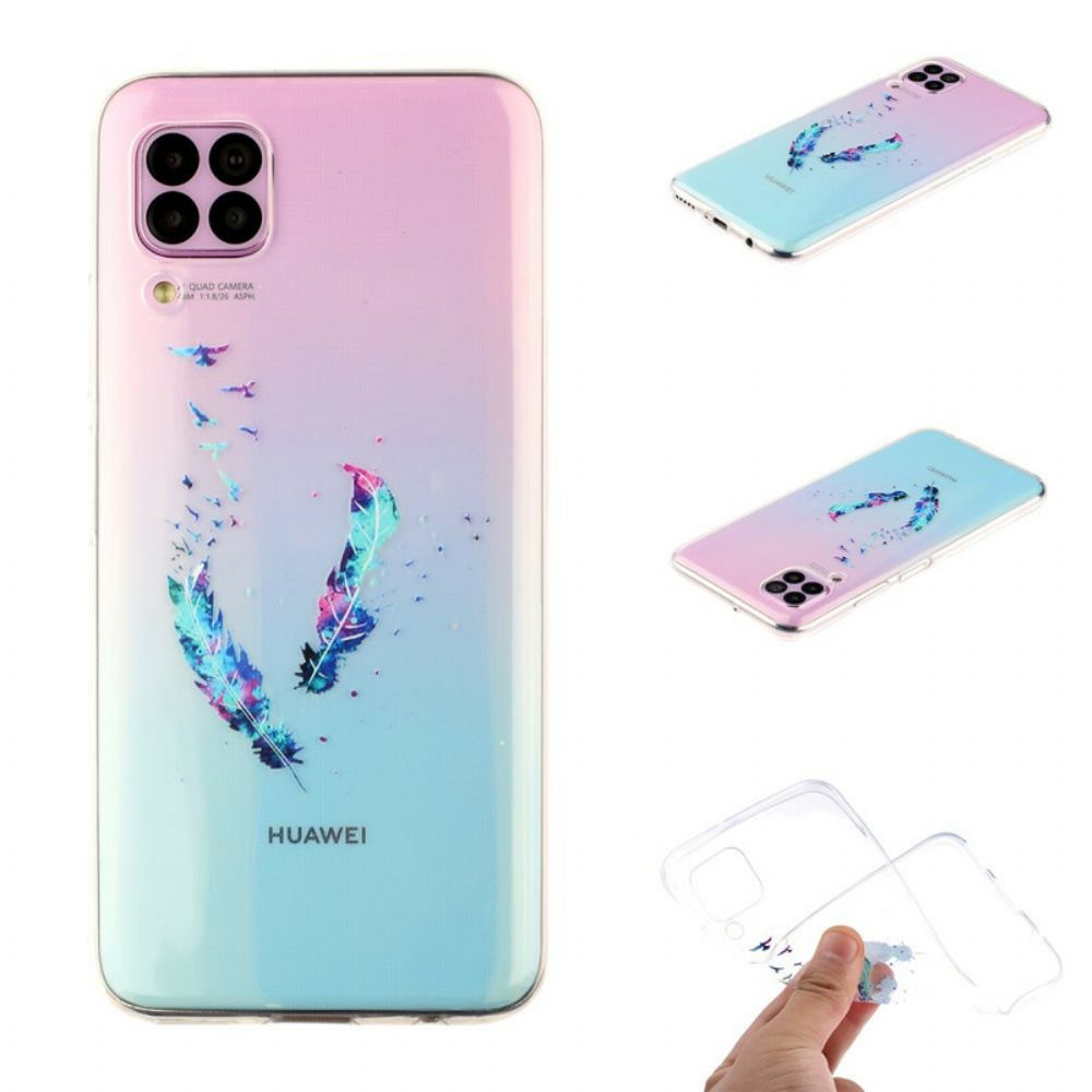 Hoesje voor Huawei P40 Lite Transparante Veren