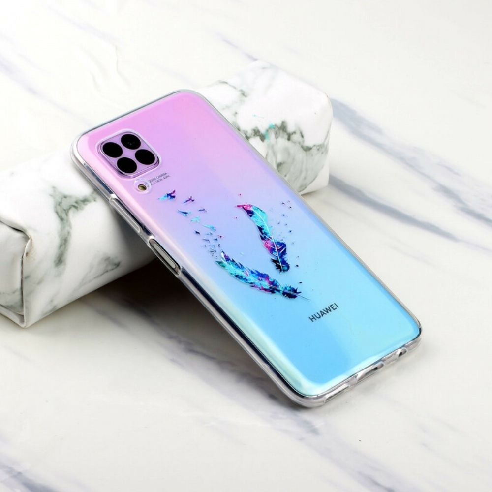 Hoesje voor Huawei P40 Lite Transparante Veren