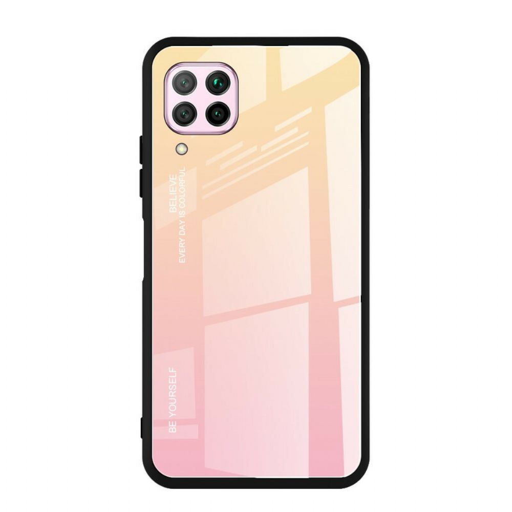 Hoesje voor Huawei P40 Lite Wees Jezelf Van Gehard Glas