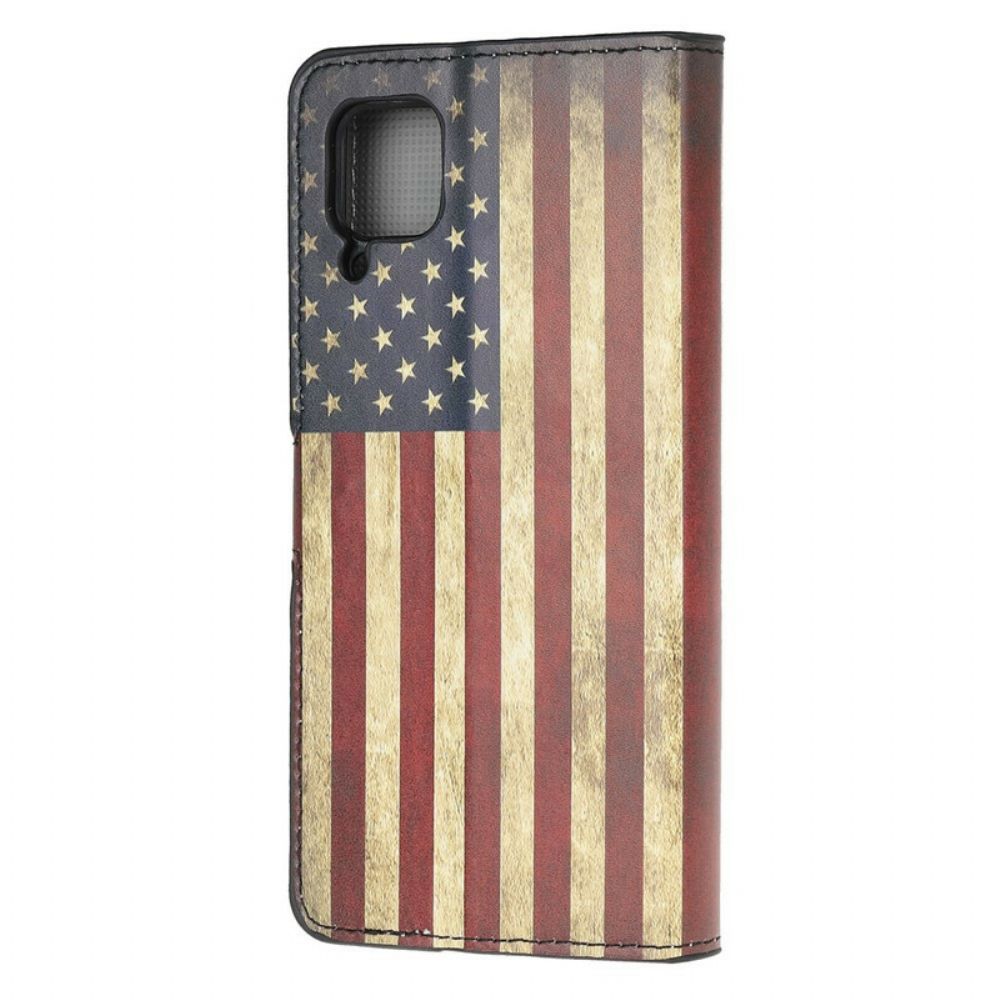 Leren Hoesje voor Huawei P40 Lite Amerikaanse Vlag