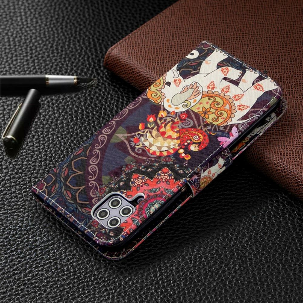 Leren Hoesje voor Huawei P40 Lite Etnische Olifantenmandala