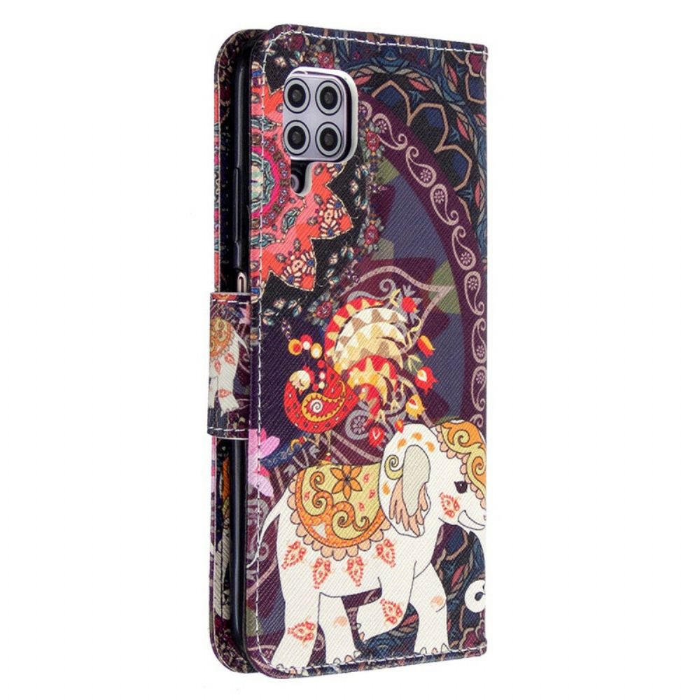 Leren Hoesje voor Huawei P40 Lite Etnische Olifantenmandala