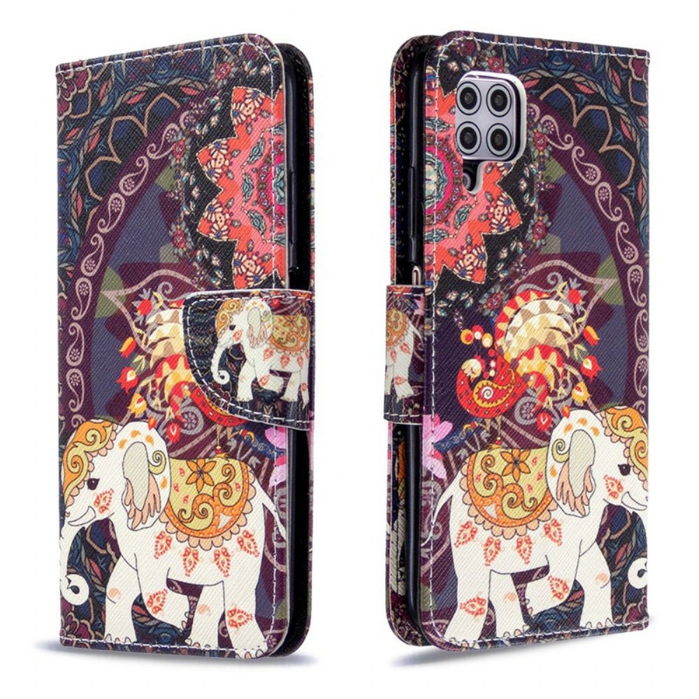 Leren Hoesje voor Huawei P40 Lite Etnische Olifantenmandala