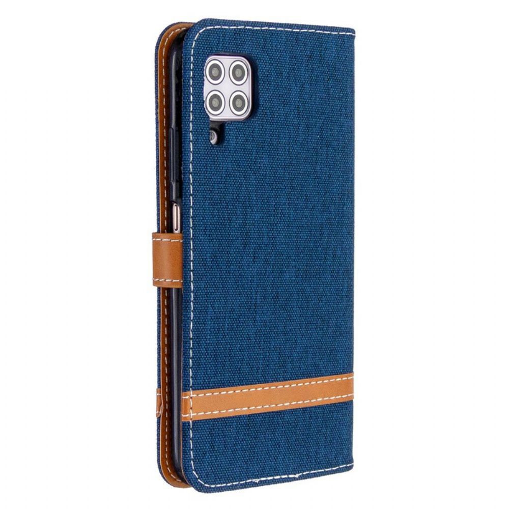 Leren Hoesje voor Huawei P40 Lite Met Ketting Stof En Leer Effect Band