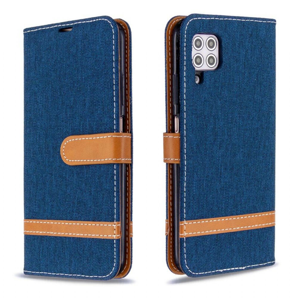 Leren Hoesje voor Huawei P40 Lite Met Ketting Stof En Leer Effect Band