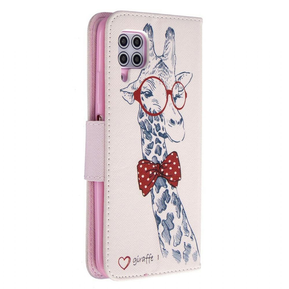 Leren Hoesje voor Huawei P40 Lite Nerdy Giraf