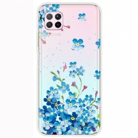 Telefoonhoesje voor Huawei P40 Lite Boeket Blauwe Bloemen