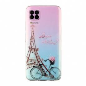 Telefoonhoesje voor Huawei P40 Lite Transparante Bonjour Parijs