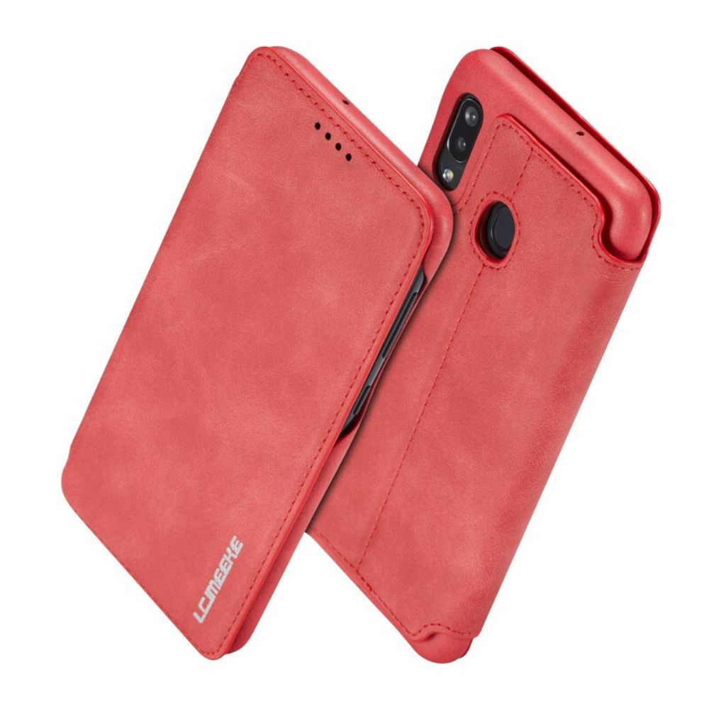 Bescherming Hoesje voor Samsung Galaxy A30 / A20 Folio-hoesje Lc.imeeke Leereffect