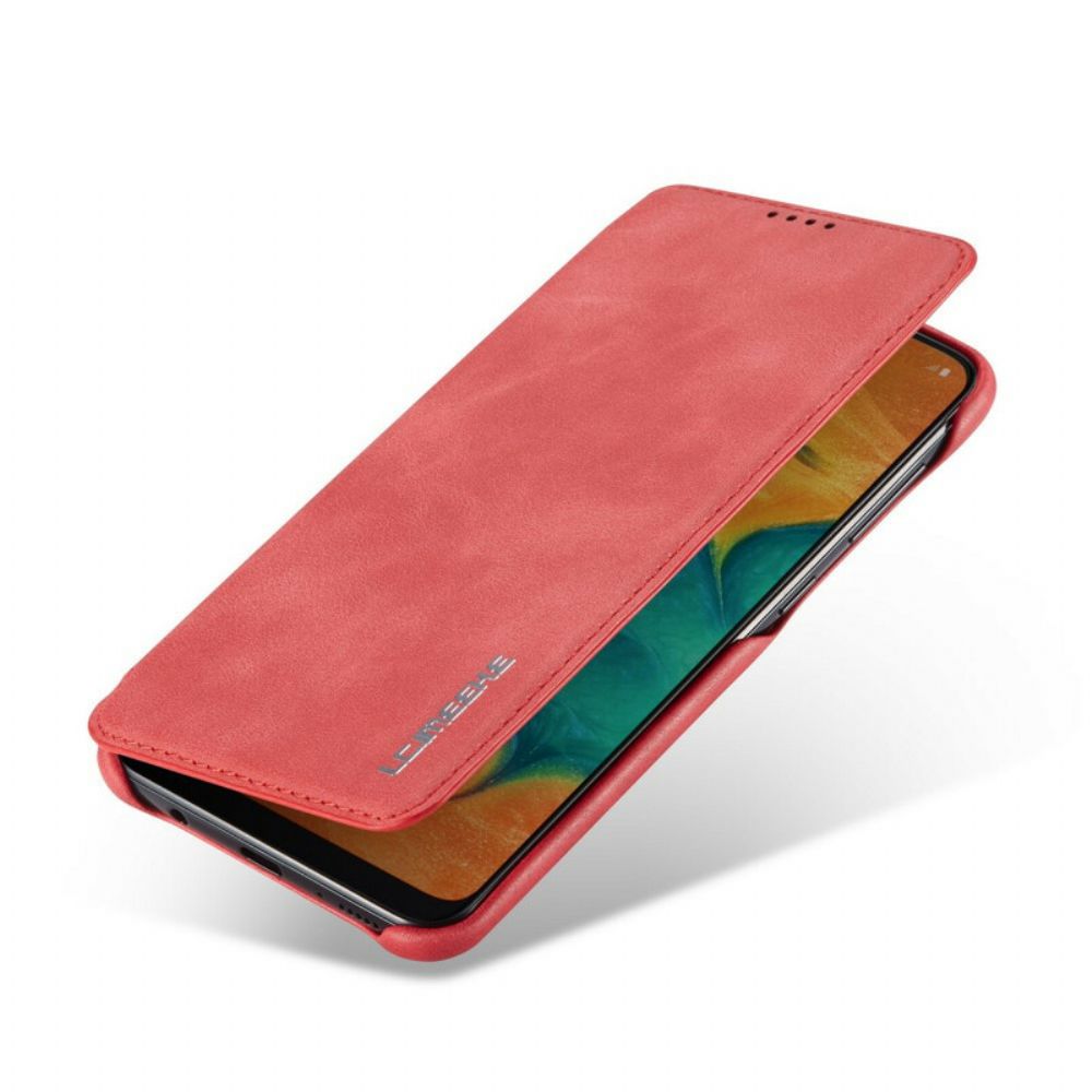 Bescherming Hoesje voor Samsung Galaxy A30 / A20 Folio-hoesje Lc.imeeke Leereffect