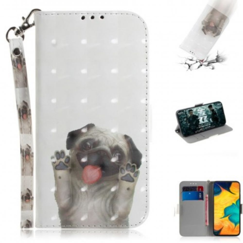 Flip Case voor Samsung Galaxy A30 / A20 Met Ketting Hou Van Mijn Hondenriem