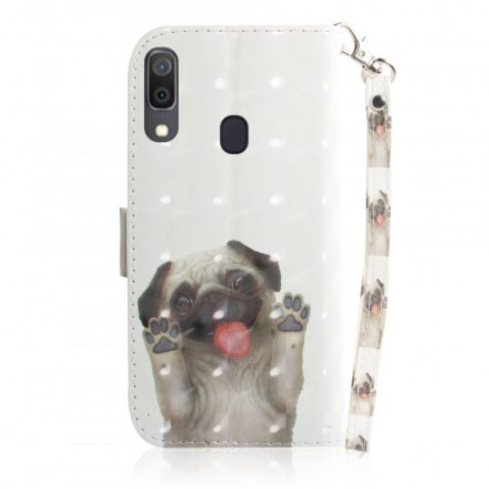 Flip Case voor Samsung Galaxy A30 / A20 Met Ketting Hou Van Mijn Hondenriem