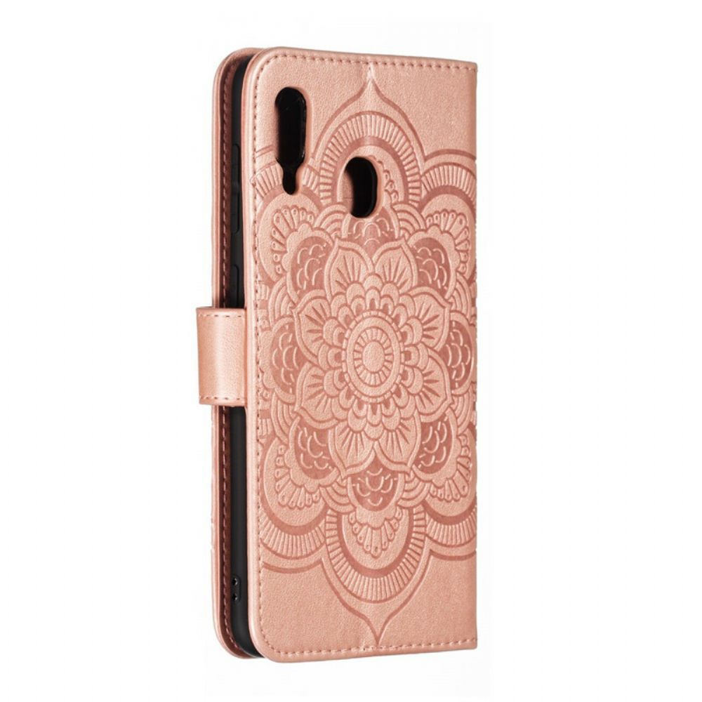 Folio-hoesje voor Samsung Galaxy A30 / A20 Mandala En Diamanten