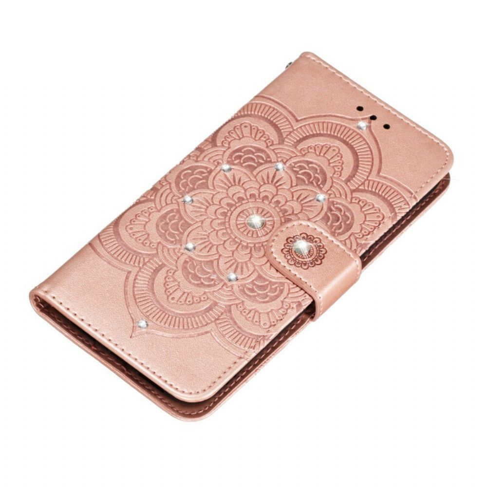 Folio-hoesje voor Samsung Galaxy A30 / A20 Mandala En Diamanten