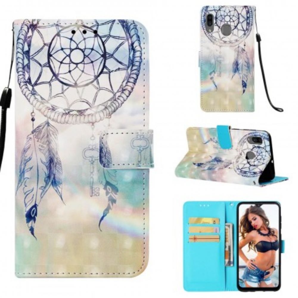 Leren Hoesje voor Samsung Galaxy A30 / A20 Aquarel Dromenvanger