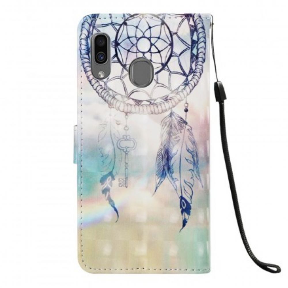 Leren Hoesje voor Samsung Galaxy A30 / A20 Aquarel Dromenvanger