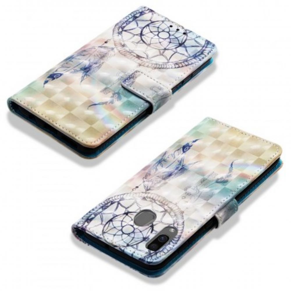 Leren Hoesje voor Samsung Galaxy A30 / A20 Aquarel Dromenvanger