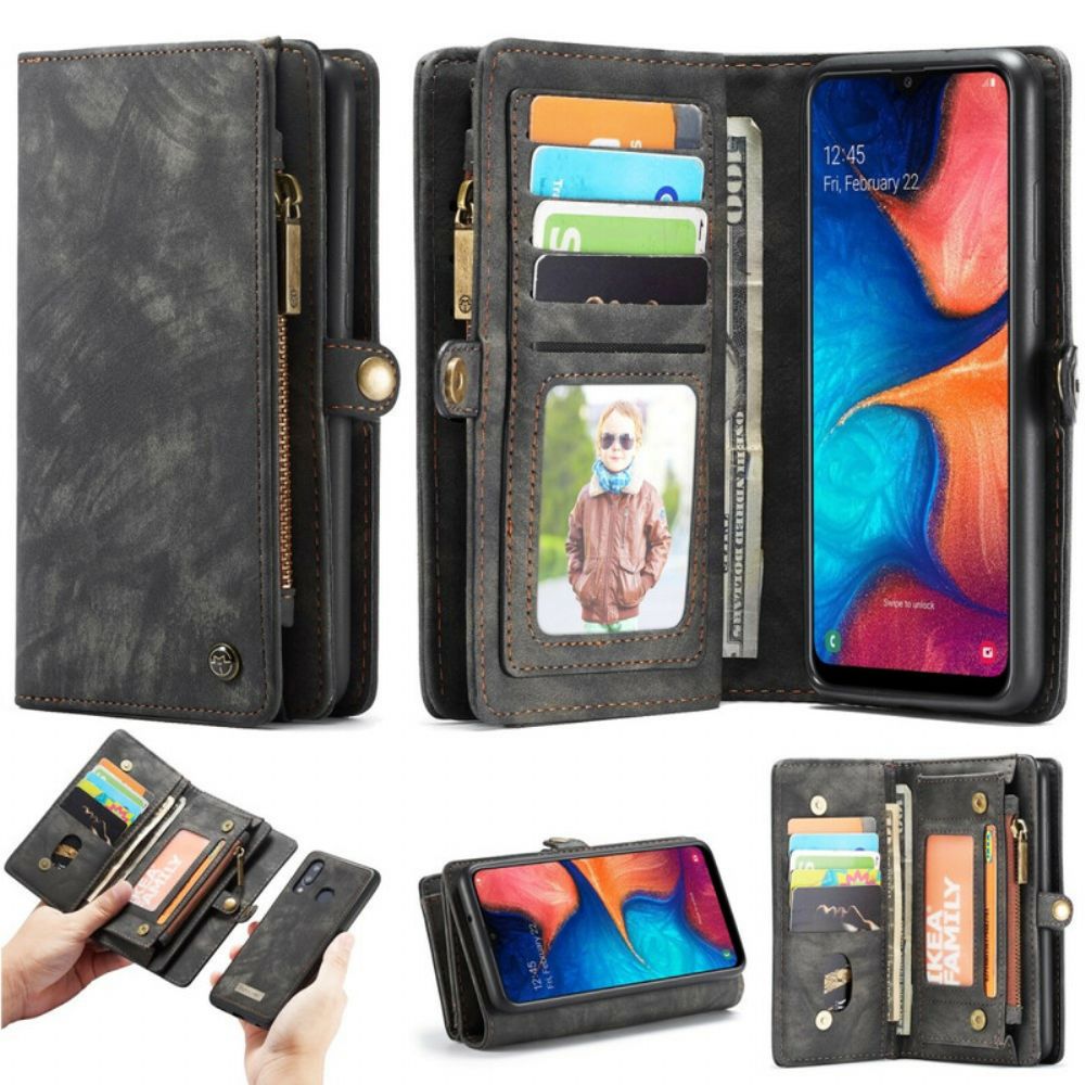 Telefoonhoesje Leren Hoesje voor Samsung Galaxy A30 / A20 Caseme Afneembaar