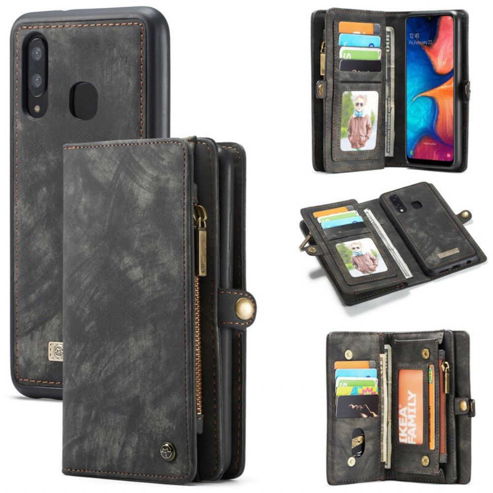 Telefoonhoesje Leren Hoesje voor Samsung Galaxy A30 / A20 Caseme Afneembaar