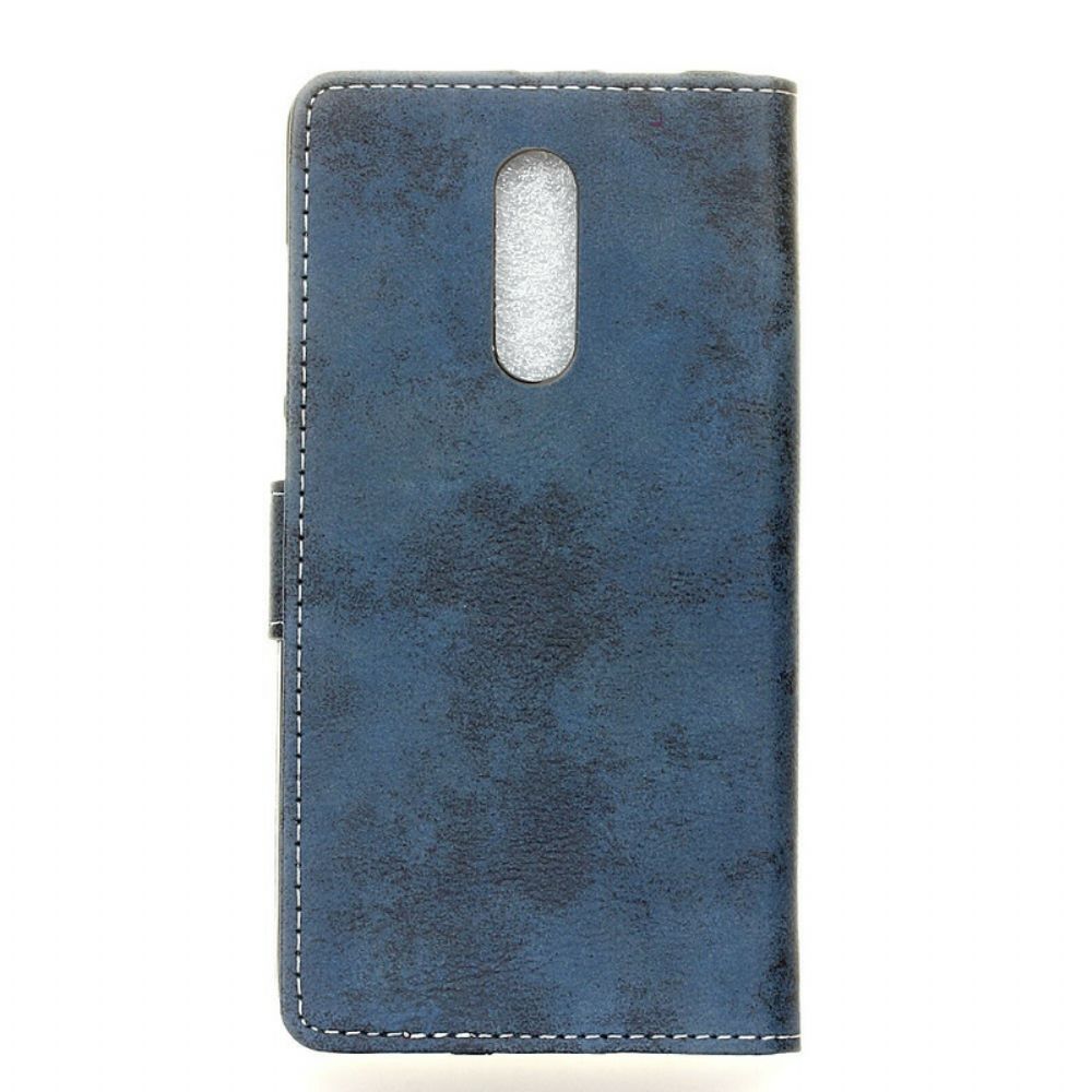 Folio-hoesje voor OnePlus 8 Vintage Leereffect