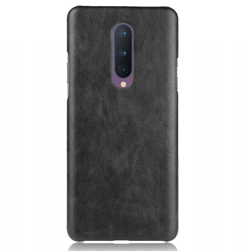 Hoesje voor OnePlus 8 Prestaties Litchi Leder Effect