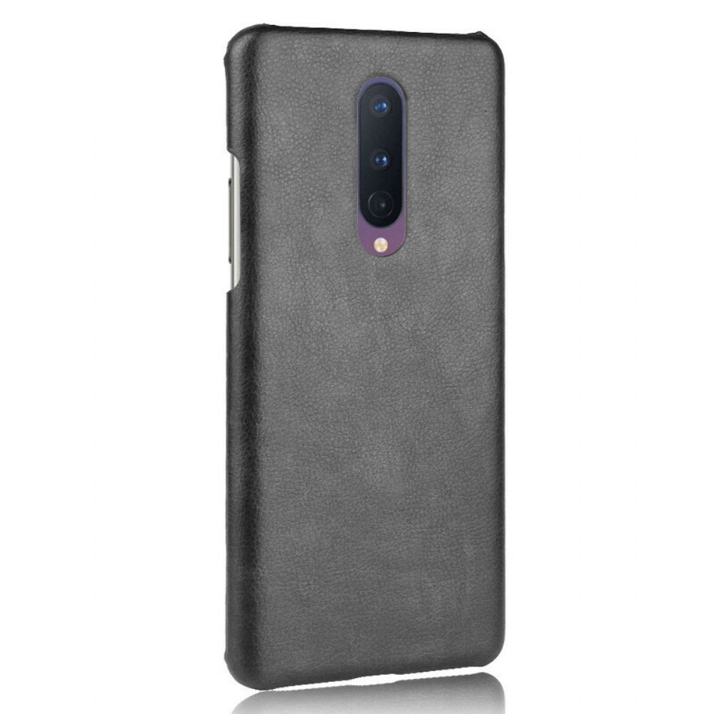 Hoesje voor OnePlus 8 Prestaties Litchi Leder Effect