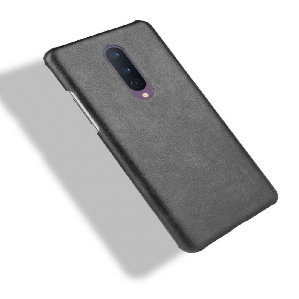 Hoesje voor OnePlus 8 Prestaties Litchi Leder Effect