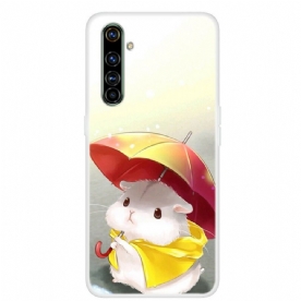 Telefoonhoesje voor Realme 6 Hamster In De Regen