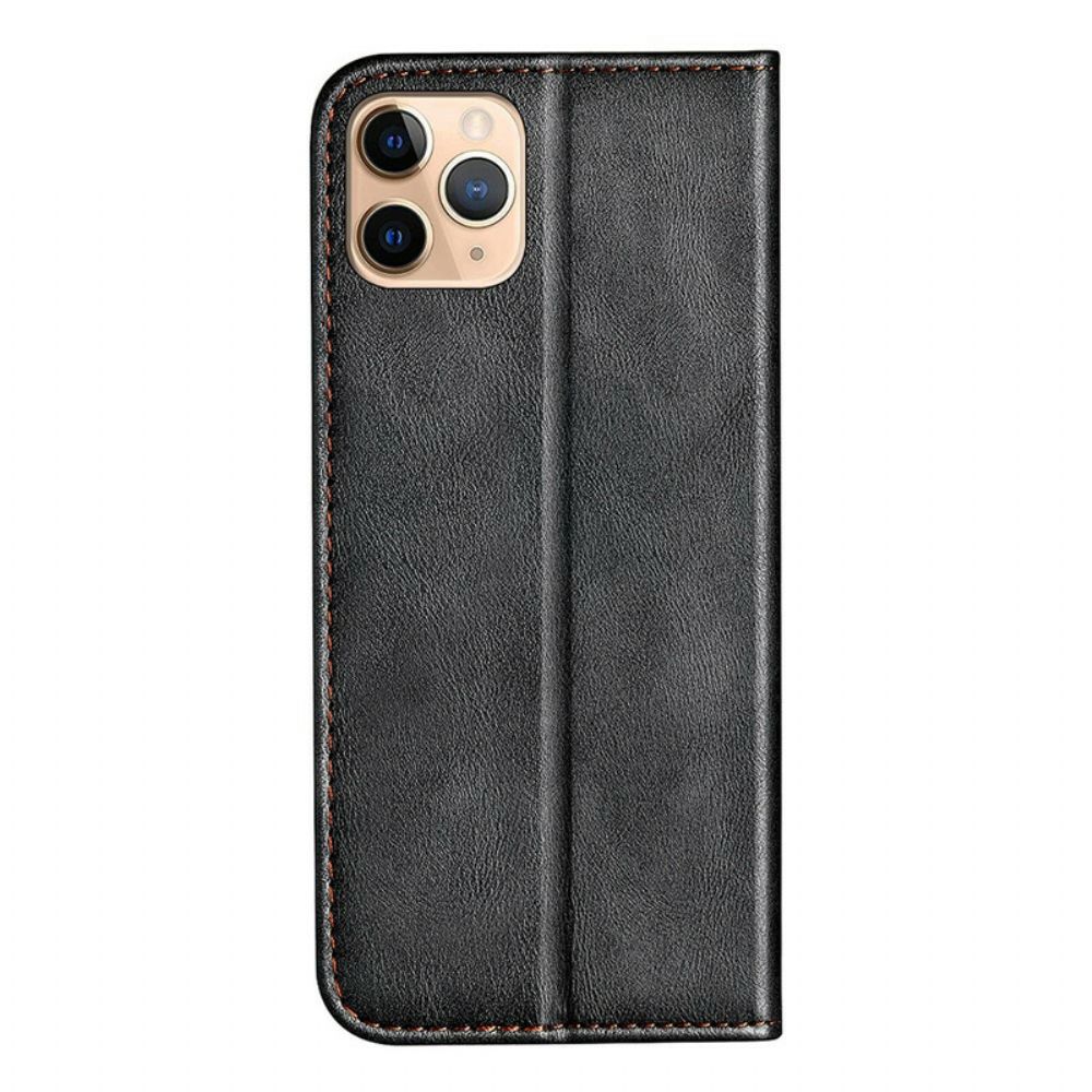 Bescherming Hoesje voor iPhone 13 Pro Folio-hoesje Tweekleurig Leereffect