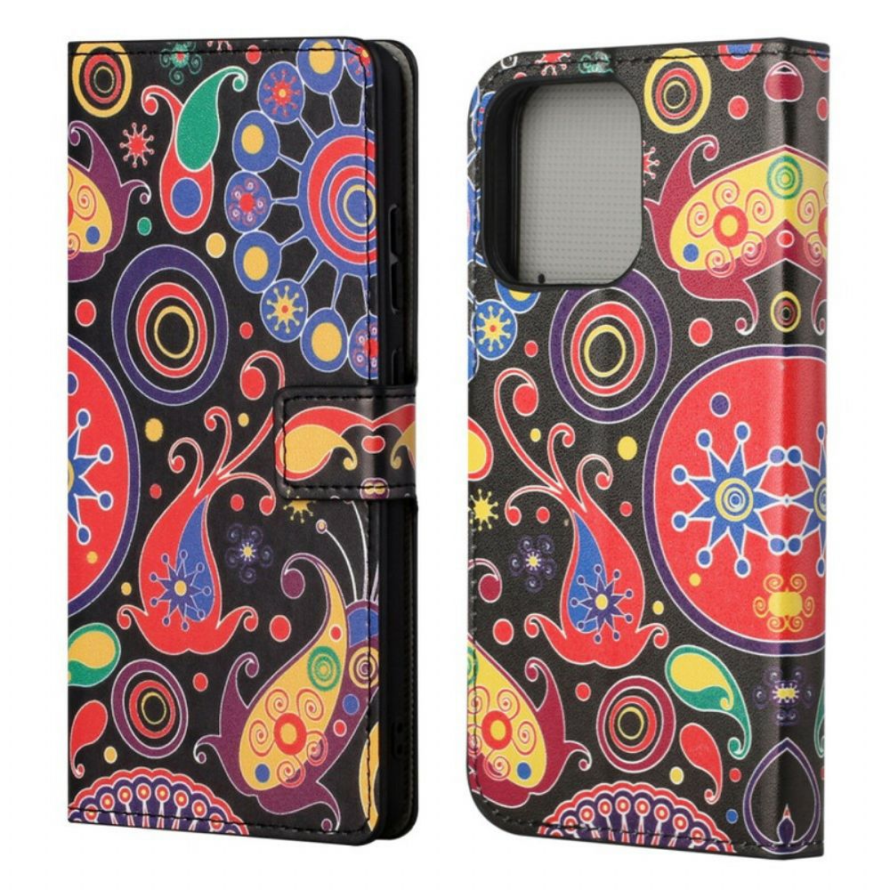 Flip Case voor iPhone 13 Pro Galaxy-ontwerp