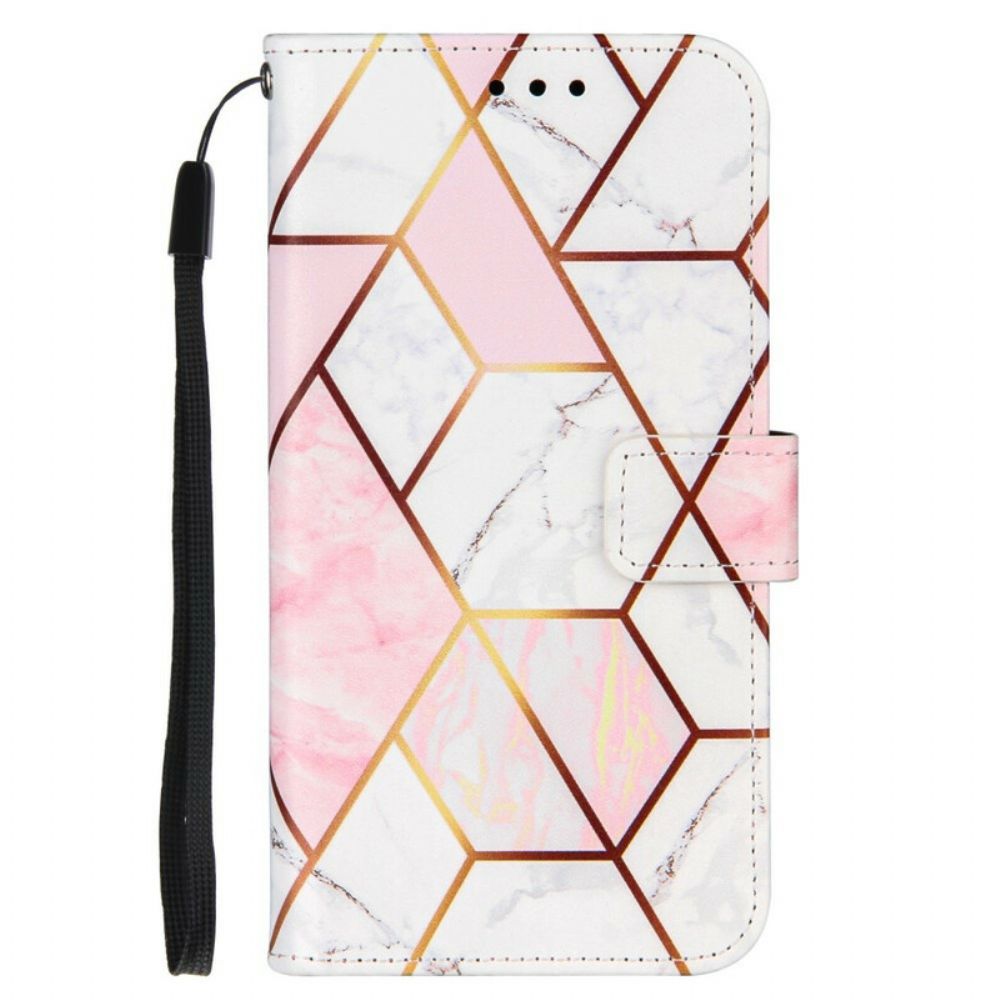 Flip Case voor iPhone 13 Pro Geometrisch Marmer