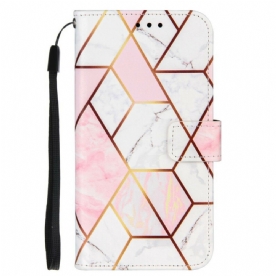 Flip Case voor iPhone 13 Pro Geometrisch Marmer