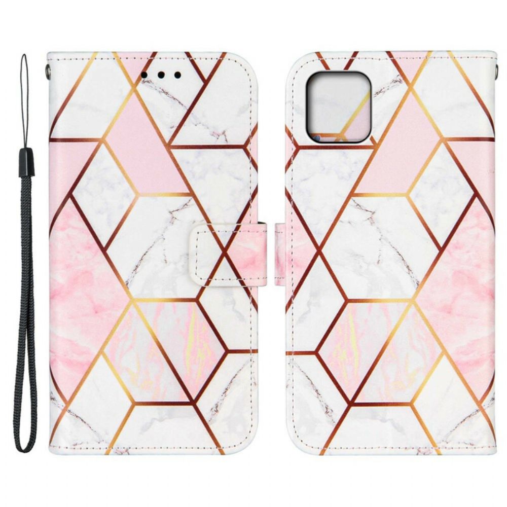 Flip Case voor iPhone 13 Pro Geometrisch Marmer