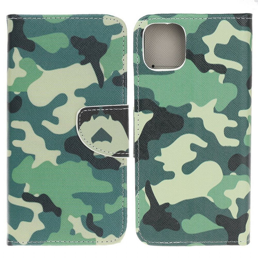 Flip Case voor iPhone 13 Pro Militaire Camouflage