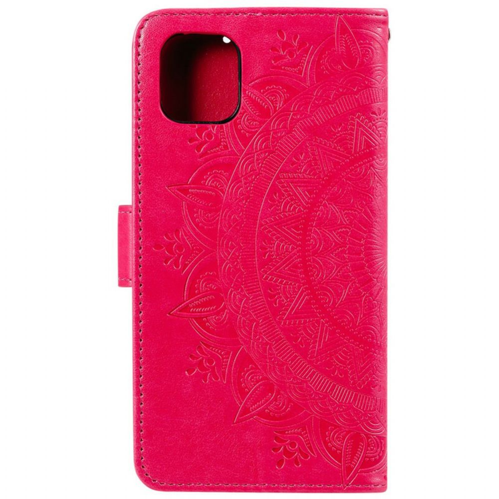 Flip Case voor iPhone 13 Pro Zon Mandala