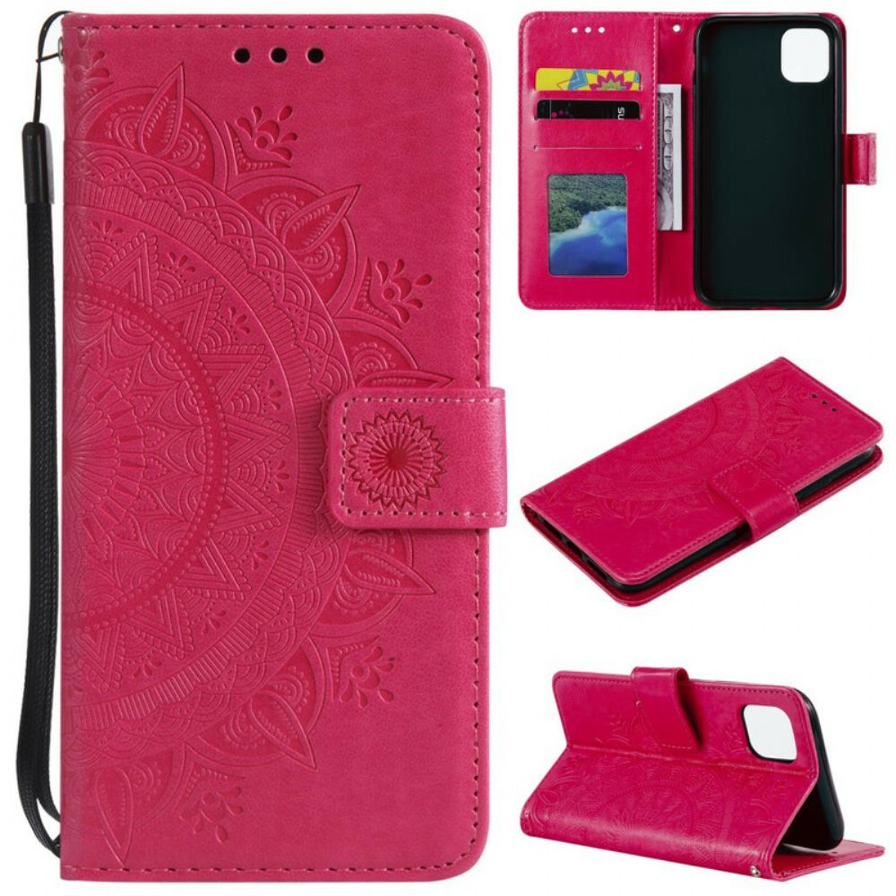 Flip Case voor iPhone 13 Pro Zon Mandala