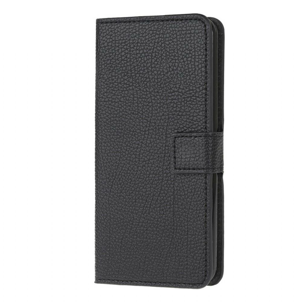 Folio-hoesje voor iPhone 13 Pro Litchi-leereffect