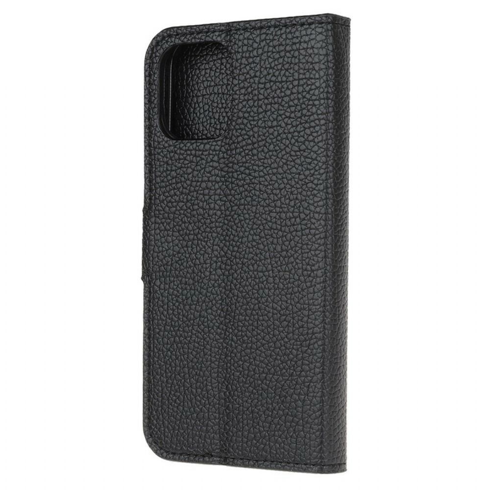 Folio-hoesje voor iPhone 13 Pro Litchi-leereffect