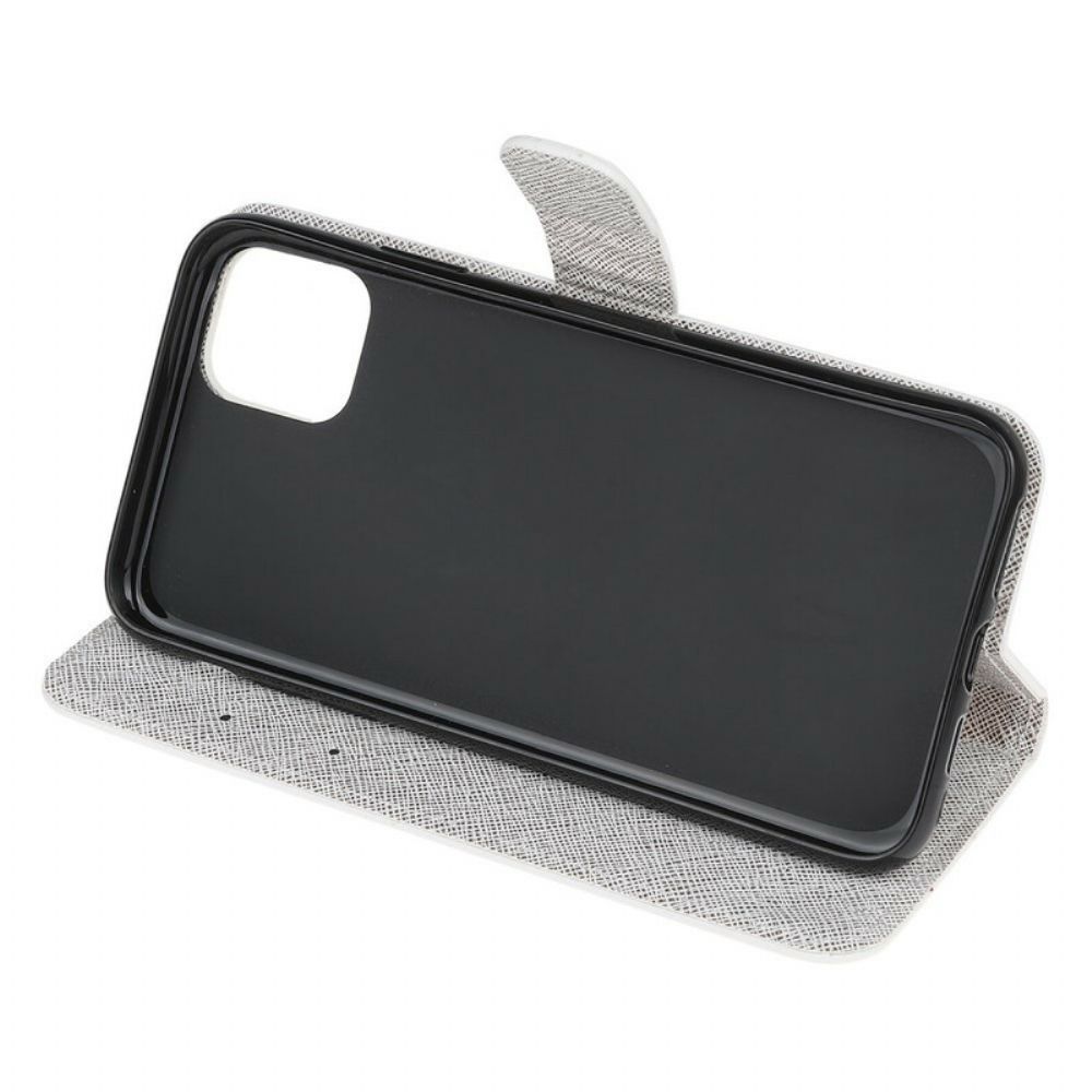 Folio-hoesje voor iPhone 13 Pro Met Ketting Funky Katten Met Riem