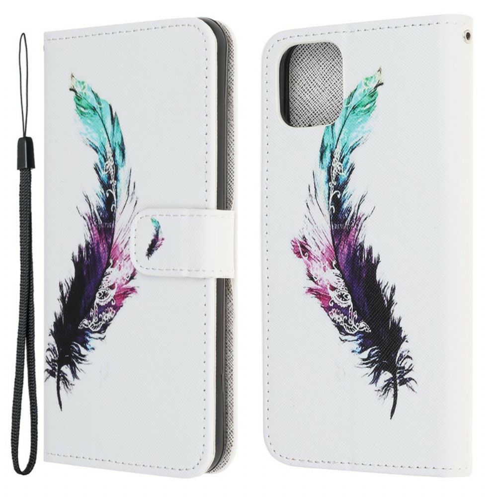 Folio-hoesje voor iPhone 13 Pro Met Ketting Thong Veer