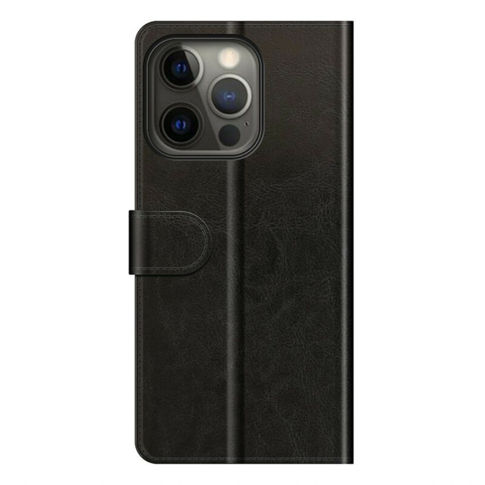 Folio-hoesje voor iPhone 13 Pro Ontwerp Leereffect