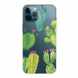 Hoesje voor iPhone 13 Pro Cactus Aquarel