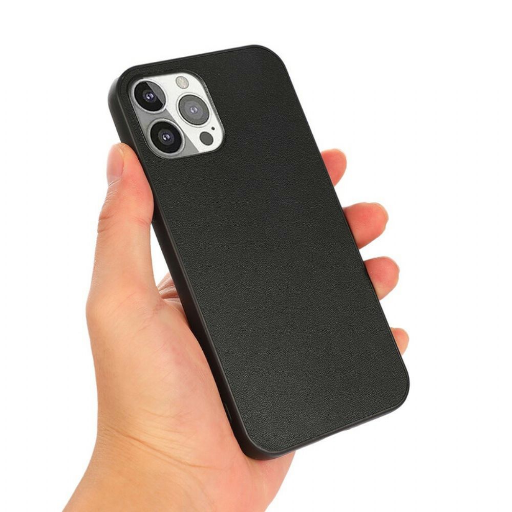 Hoesje voor iPhone 13 Pro Echt Litchi-leer