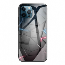 Hoesje voor iPhone 13 Pro Geometrie Van Gehard Glas