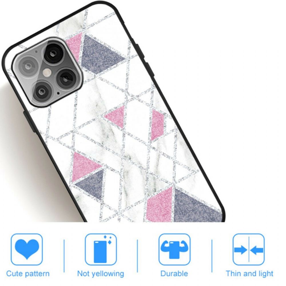 Hoesje voor iPhone 13 Pro Glitter Marmer